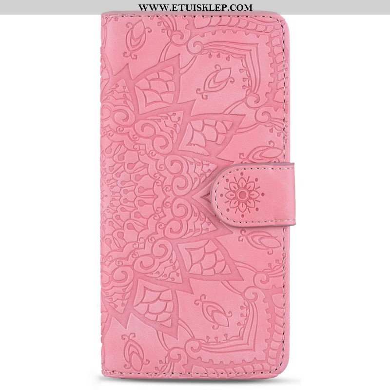 Etui Na Telefon Pokrowce do Samsung Galaxy S23 5G z Łańcuch Stylowa Mandala Z Paskami